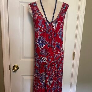 St. John's Bay Red Floral Maxi Dress